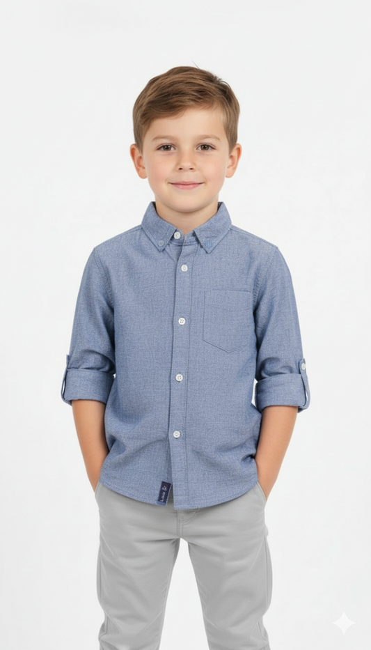 MY CHICCO KIDS TEXTURED SHIRT WITH POCKET