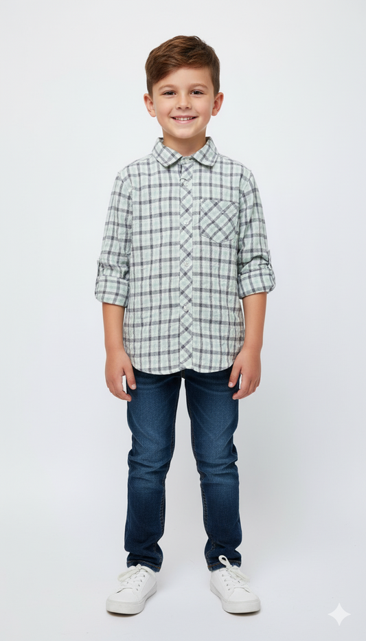 MY CHICCO KIDS CHECK SHIRT WITH POCKET