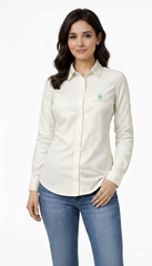 BEVERLY HILLS POLO CLUB WOMENS PRINTED LOGO SHIRT