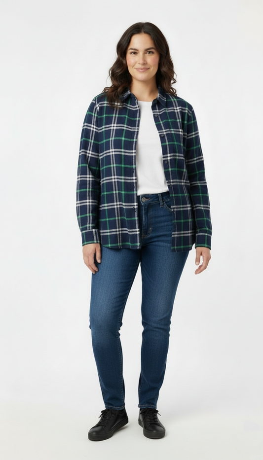 PULP & CURVE WOMENS CHECK SHIRT
