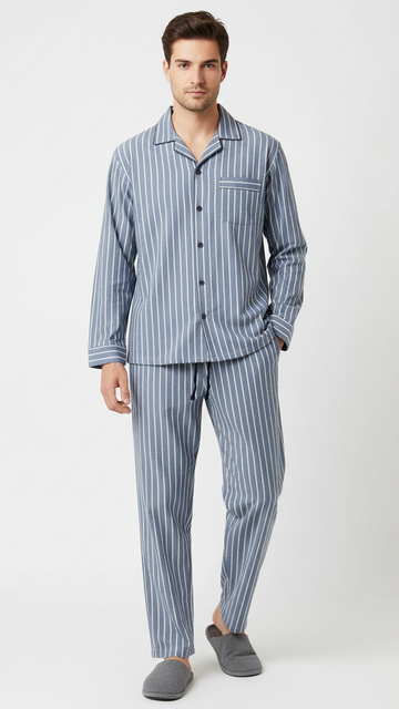 UNIT Mens Blue & White Striped Trouser