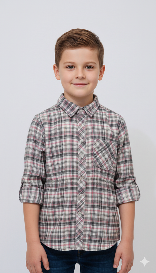 MY CHICCO KIDS CHECK SHIRT WITH POCKET