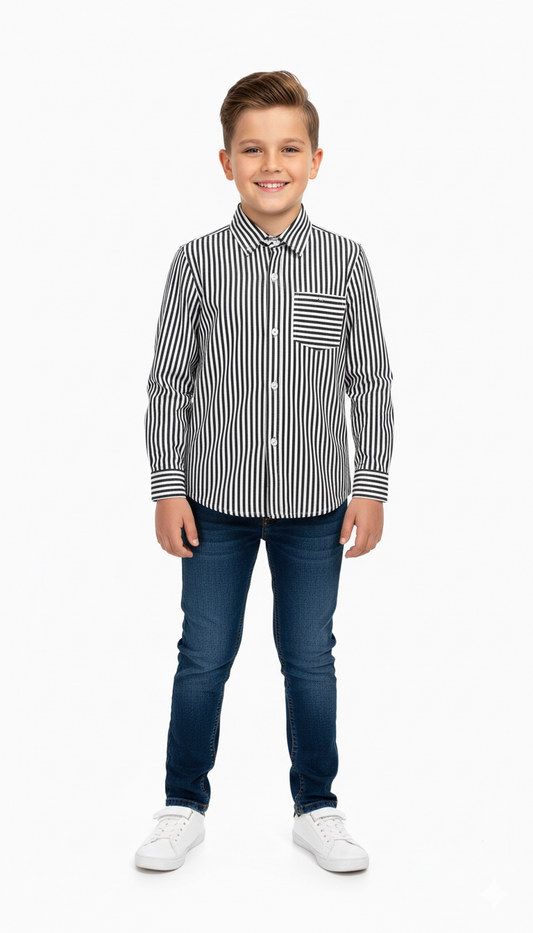 MY CHICCO KIDS STRIPED SHIRT WITH POCKET