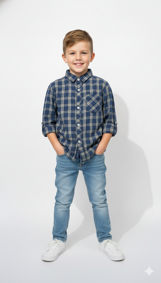 MY CHICCO KIDS CHECK SHIRT WITH POCKET