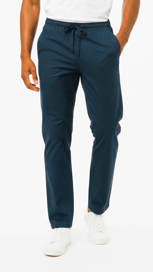 GUESS Mens Relaxed Fit Cotton Trouser