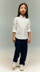 مائی چیکو کڈز بیسک وائٹ لینن شرٹ