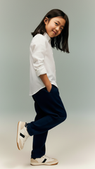 مائی چیکو کڈز بیسک وائٹ لینن شرٹ