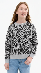 MNG Girls Zebra Print Sweat Shirt