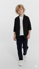 میری CHICCO بوائز کالی بناوٹ والی شرٹ