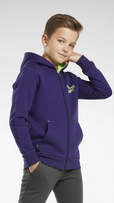 REEBOK Boys Zipped لوگو Hoodie