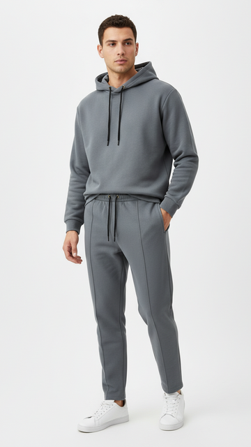 PULL&BEAR Mens Piped Pintuck Trouser