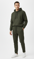 پی بی مینز پائپڈ پنٹک اولیو گرین ٹراؤزر