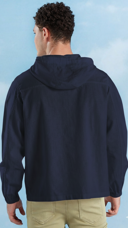 SPLASH Mens Long Sleeve Linen Hoodie