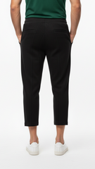 BERSHKA Mens 3 Quarter Black Carrot Loose Fit trouser