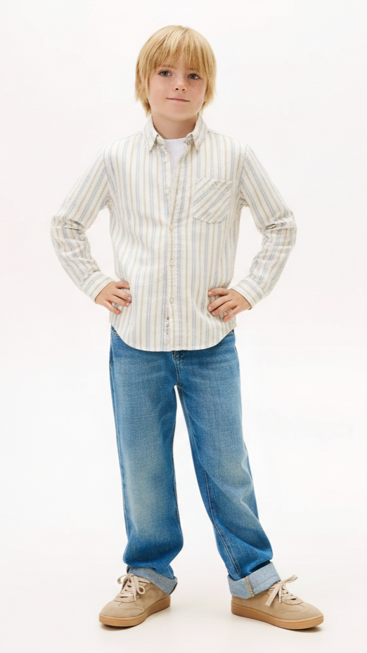 MY CHICCO Kids Striped Shirt With Pocket