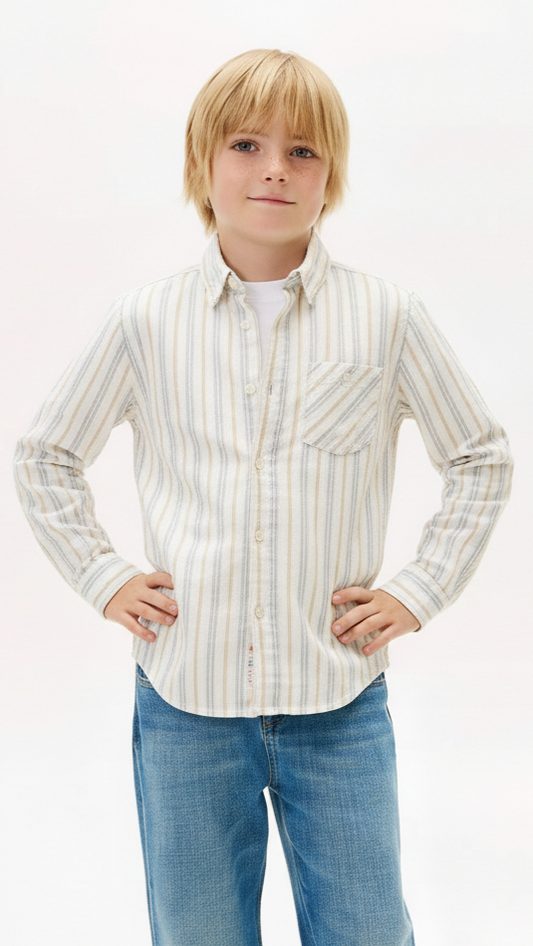 MY CHICCO Kids Striped Shirt With Pocket