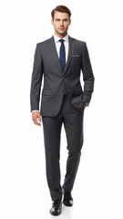 Mens Charcoal Grey Regular Fit Lining Premium Blazer