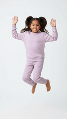 ZR Girls Basic Crew Sweatshirt And trouser Suit