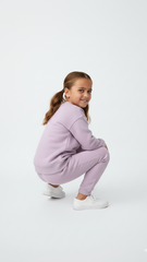 ZR Girls Basic Crew Sweatshirt And trouser Suit