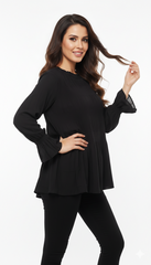 VANILLA STUDIO Womens Textured Black Dress