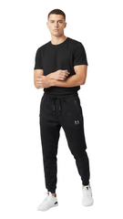 UA Mens Black Performance Breathable Athletic Jogger Trouser