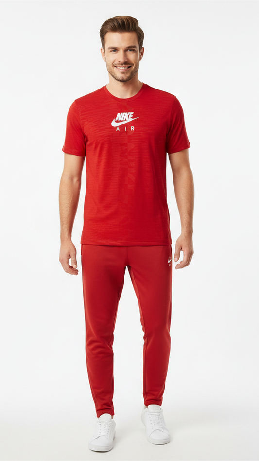 Mens Red Dri Fit Athletic Training T-Shirt