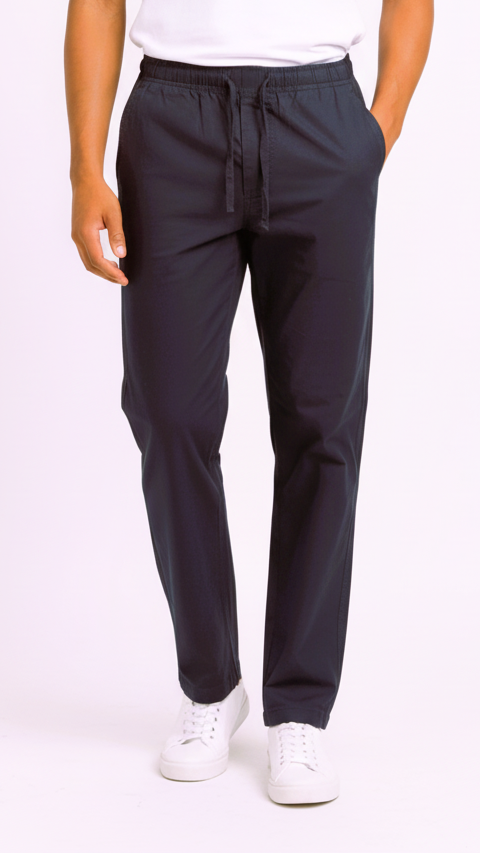 GUESS Mens Relaxed Fit Cotton Trouser