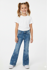 THEREABOUTS GIRLS PRINTED FLARE JEANS