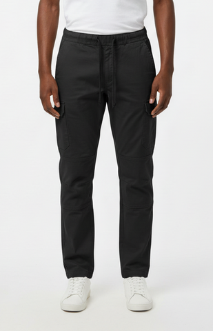 SPLASH MENS BLACK CARGO TROUSER