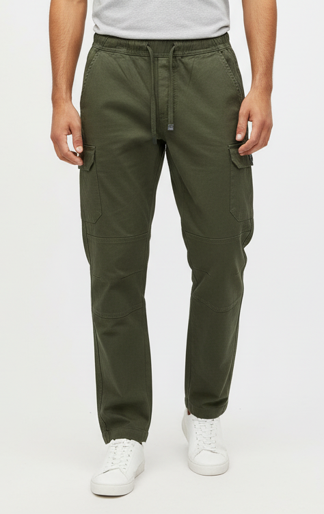 SPLASH MENS GREEN CARGO TROUSER