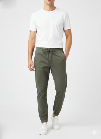 ZR MENS BASIC GREEN JOGGER TROUSER