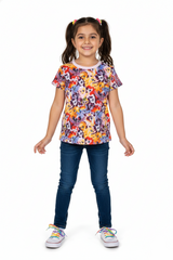 AMZ GIRLS CARTOONIC CHARACTER PRINTED T-SHIRT