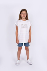 DU PAREIL GIRLS STRIPED TEE