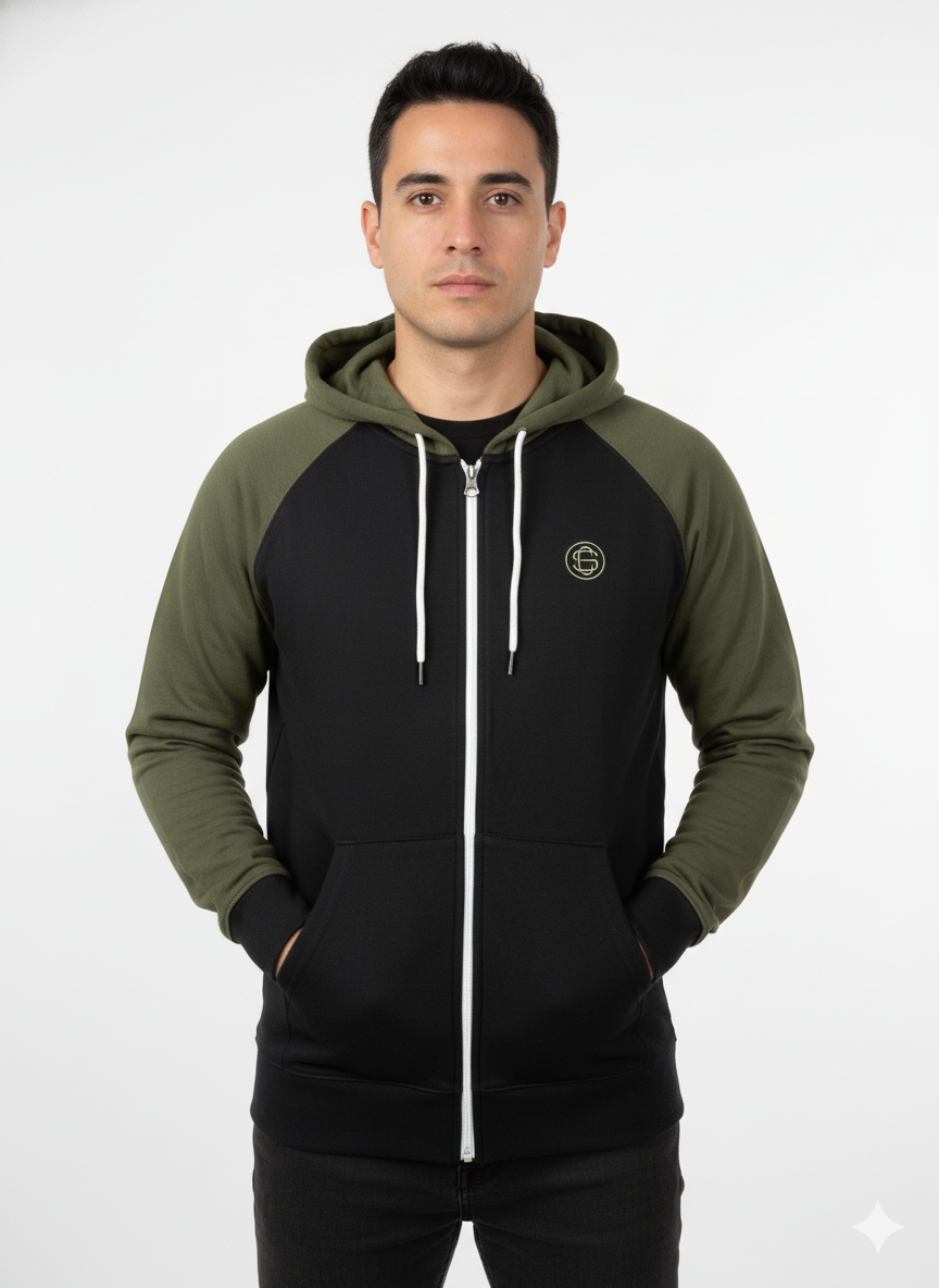 ROAD WEAR MENS ZIP UP HOODIE