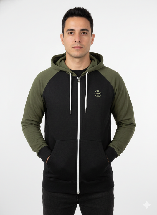 ROAD WEAR MENS ZIP UP HOODIE