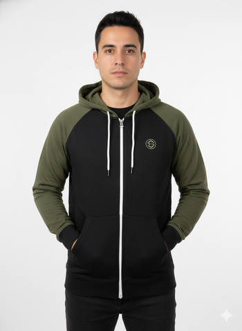 ROAD WEAR MENS ZIP UP HOODIE