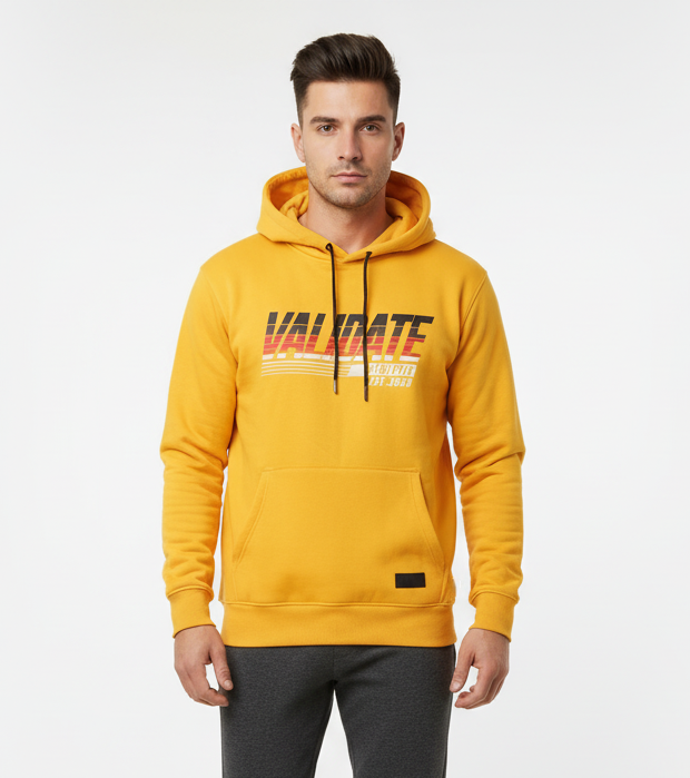 VALIDATE MENS CHEST PRINT HOODIE