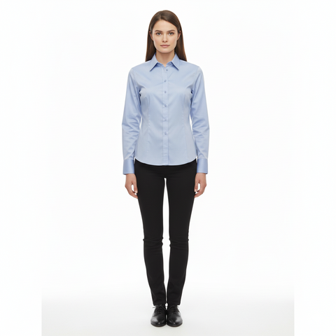 Kustom Kit Womens Contrast Premium Oxford Shirt