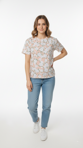 SPF WOMEN FLORAL FANCY T SHIRT