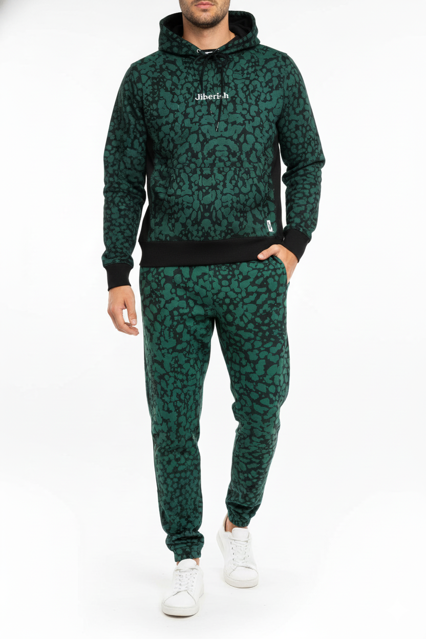 JIBERISH MENS PRINTED FLEECE SUIT