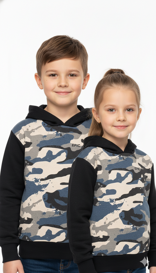 Minoti Kids military blue Hoodie