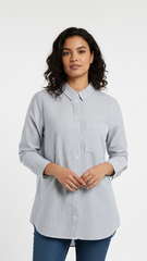 CHICOREE WOMENS STRIPED POCKET SHIRT