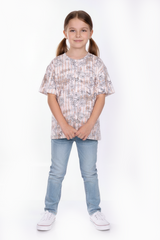 OKAIDI GIRLS FLORAL PRINTED T-SHIRT