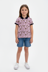 TOP TOP GIRLS PRINTED POLO