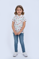 TOP TOP GIRLS Printed Polo