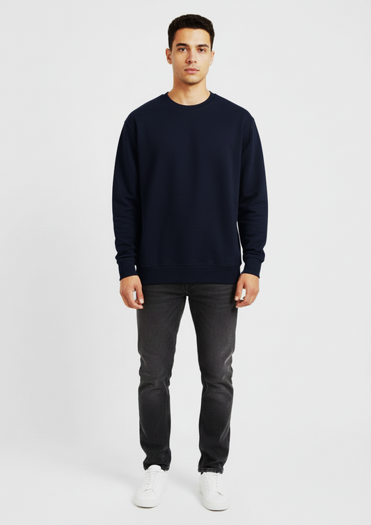 LEFTIES MENS BASIC NAVY BLUE SWEATSHIRT