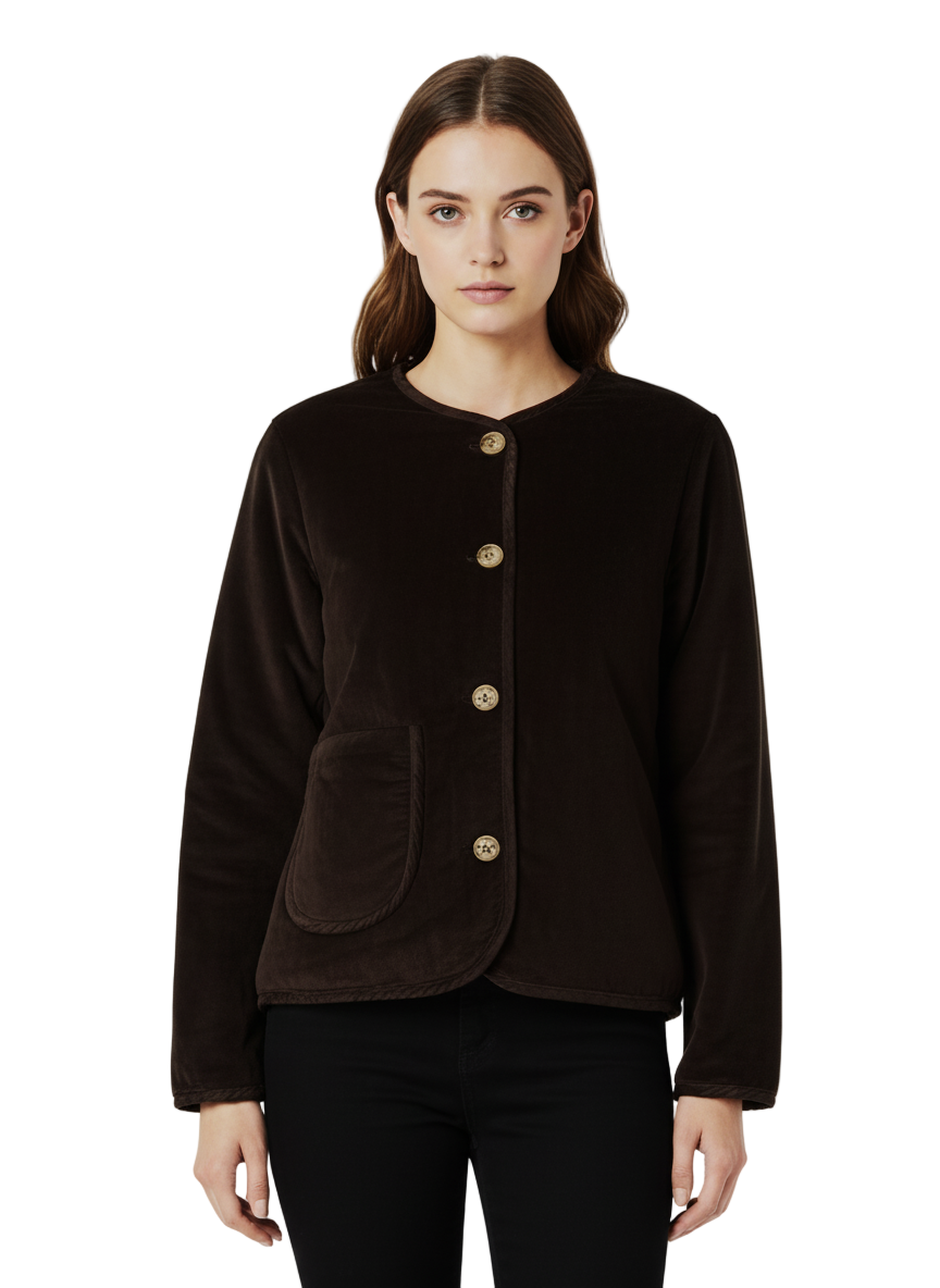 DOPPELGANGER Women's Short Coat With Pocket