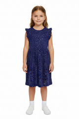 GIRLS GALAXYPRINT PRINTED DRESS