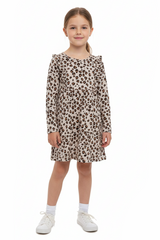 GIRLS CHEETAH PRINTED DRESS
