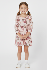 Patterned Flounced Dress